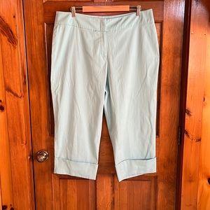 Fashion Bug Stretch Teal Ankle Capri Pants Size 18W